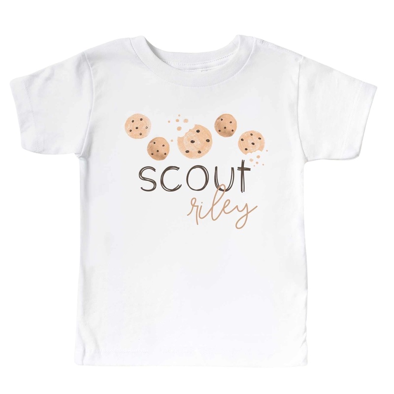 Personalized Cookie Crumble Kids Graphic Tee | White