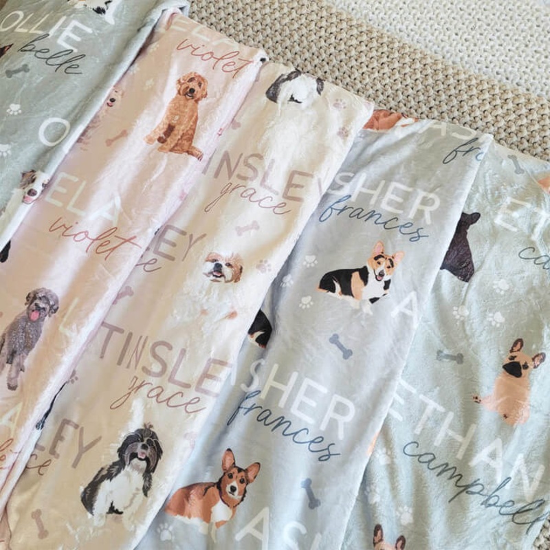Personalized Kids Blankets | Dog Breeds