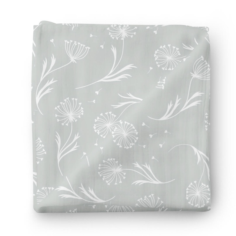 Sage Dandelion Swaddle Blanket