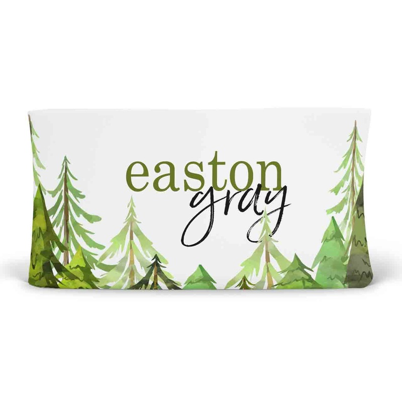 Woodland Tree Personalized Changing Pad Cover