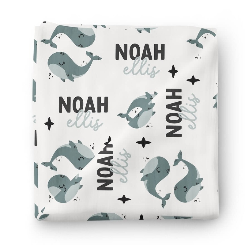 Zodiac Sign Personalized Baby Name Swaddle Blanket | Pisces
