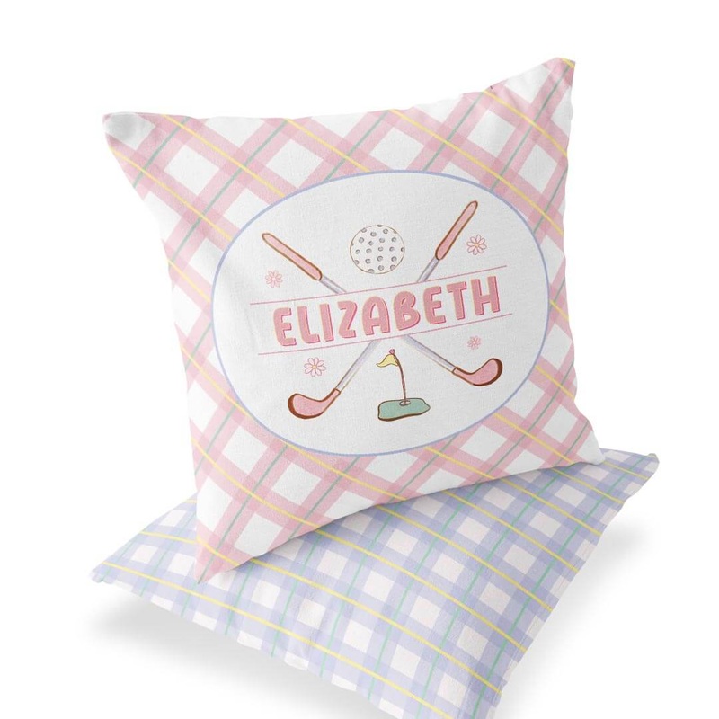 Country Club Cuties Personalized Accent Pillow | Pink