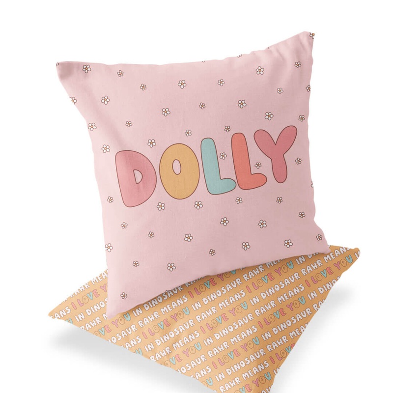 Dolly’s Dinos Personalized Accent Pillow