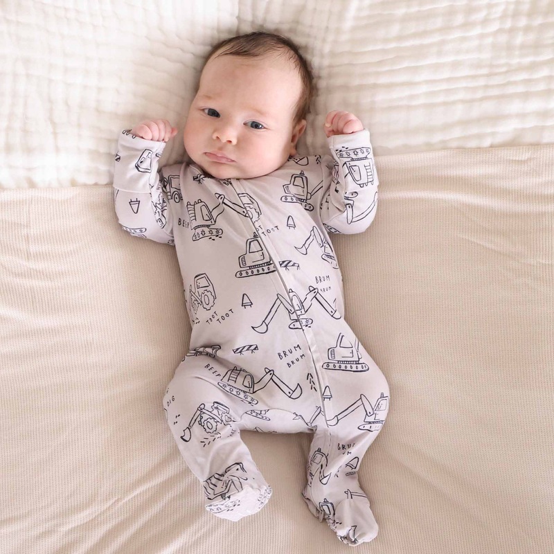 Doodle Dozers Zipper Footie