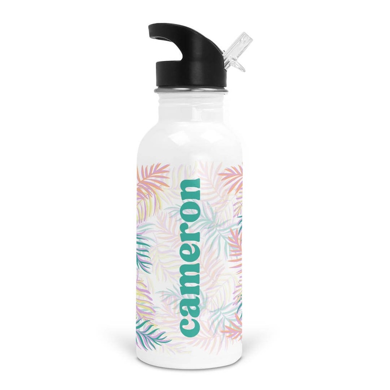 Island Palms Personalized Kids Water Bottle