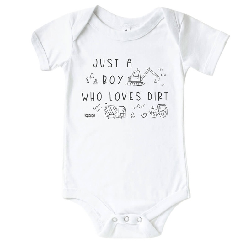 Loves Dirt Graphic Bodysuit | White