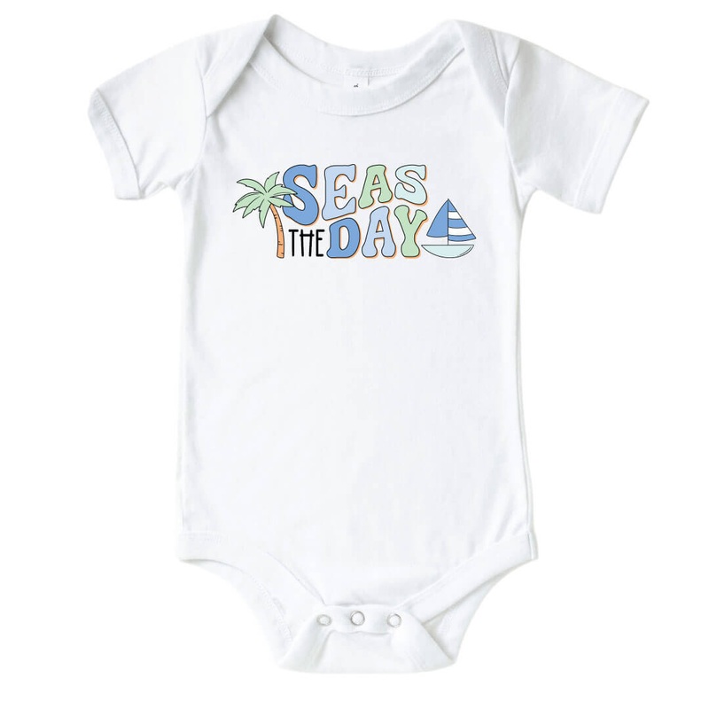 Seas The Day Graphic Bodysuit | White