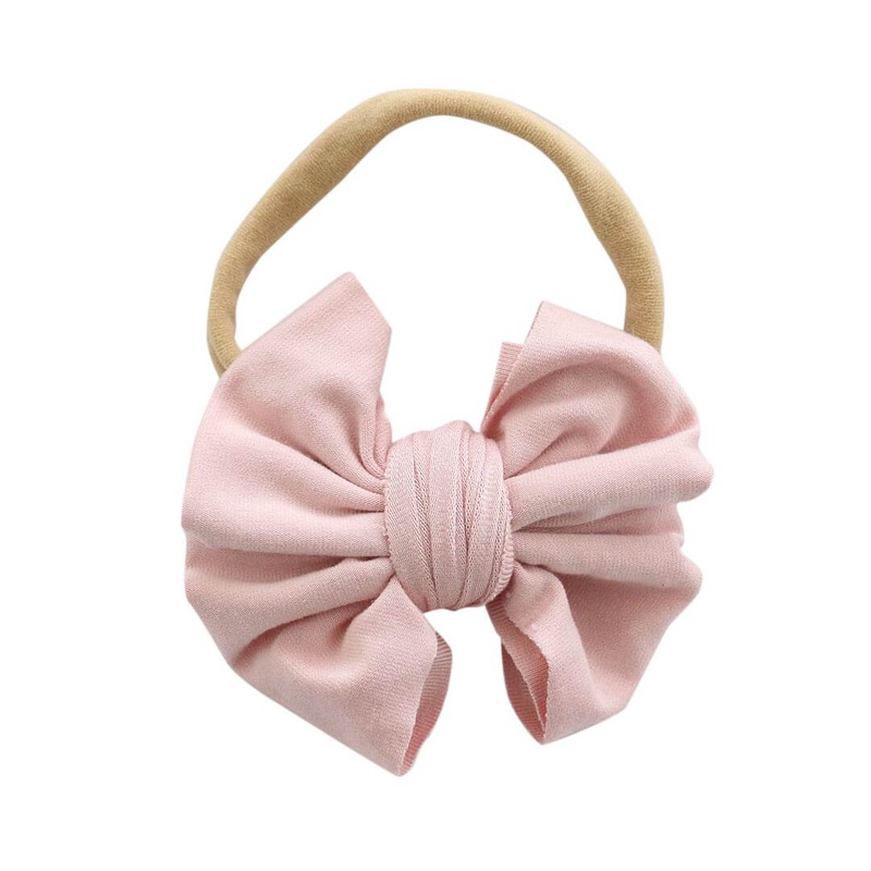 Solid Petal Pink Knit Bow Headband
