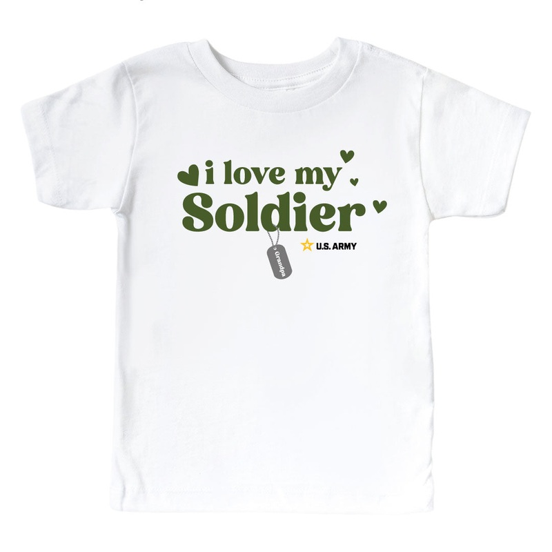 U.S. Army Personalized My Soldier Kids Graphic Tee | White