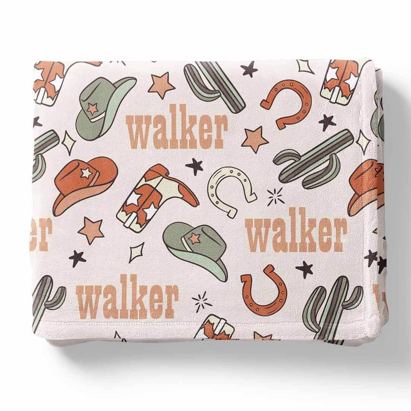 Buckaroo Cowboy Personalized Kids Blanket