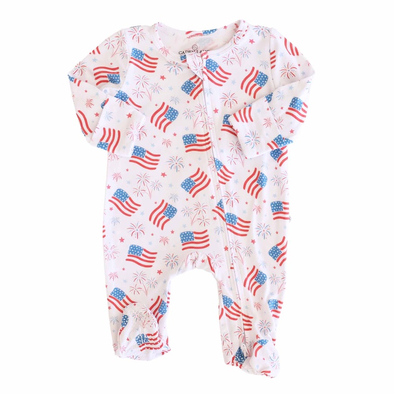 Fireworks & Freedom Zipper Footie