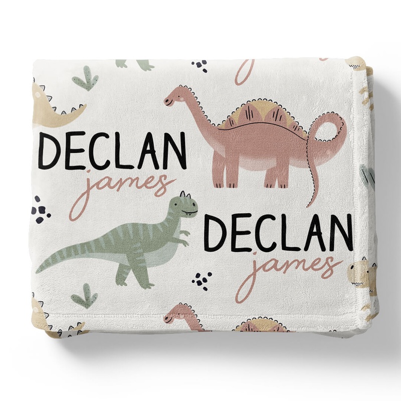 Prehistoric Pals Personalized Kids Blanket