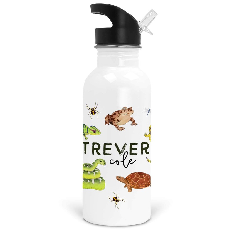 Reptile Buds Personalized Kids Water Bottle