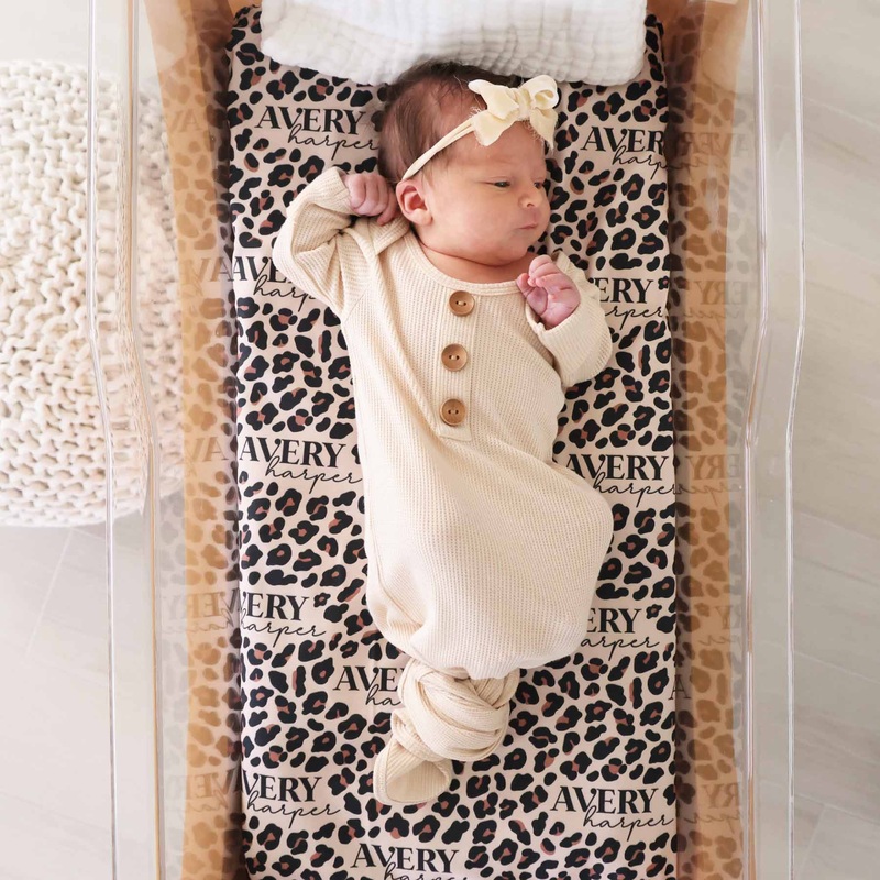 Seeing Spots Leopard Personalized Swaddle Blanket