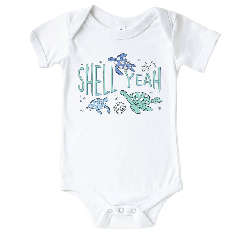 Shell Yeah Graphic Bodysuit | White