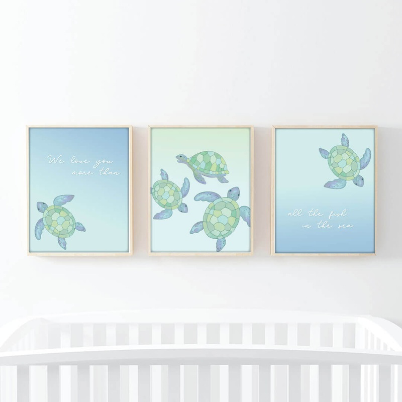 Totally Turtles Bundled Digital Nursery Wall Art