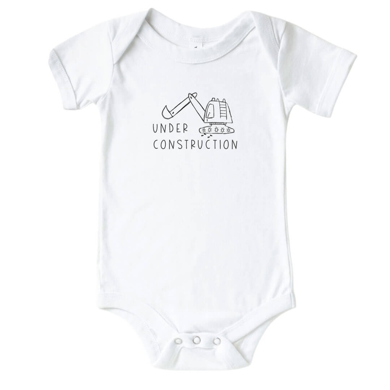 Under Construction Graphic Bodysuit | White