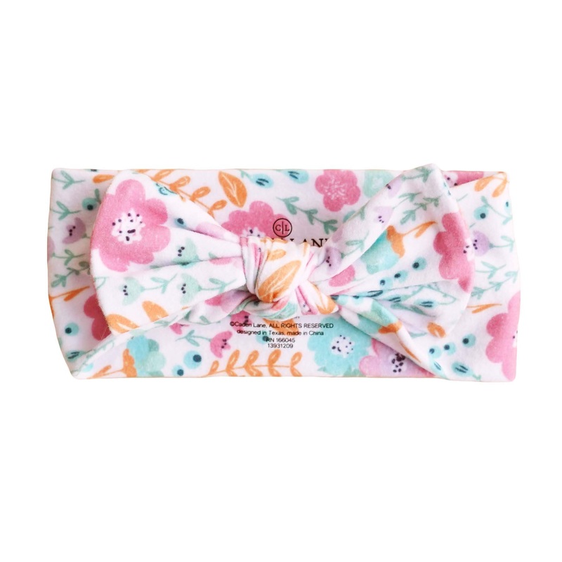 Willow’s Whimsy Floral Knit Large Bow Headwrap