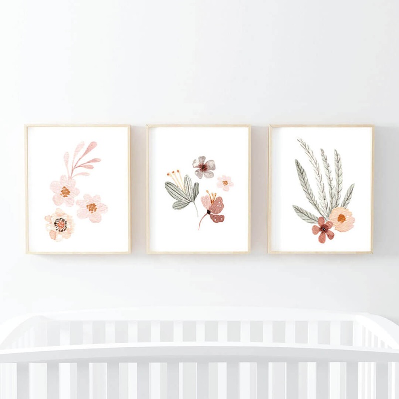 Wren’s Wildflower Bundled Digital Nursery Wall Art