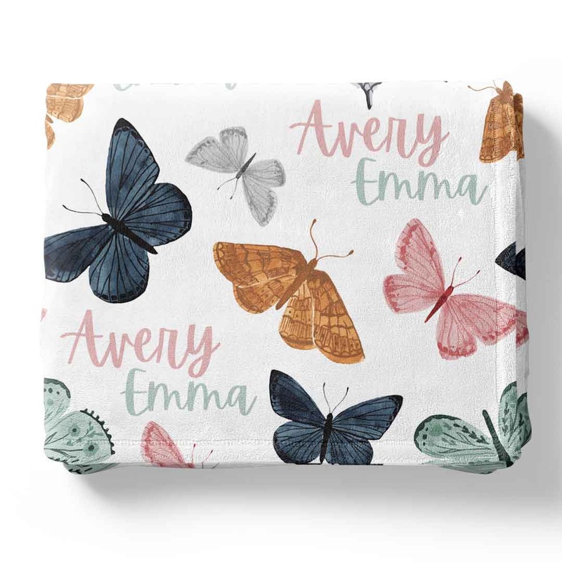Bentley’s Butterfly Personalized Kids Blanket