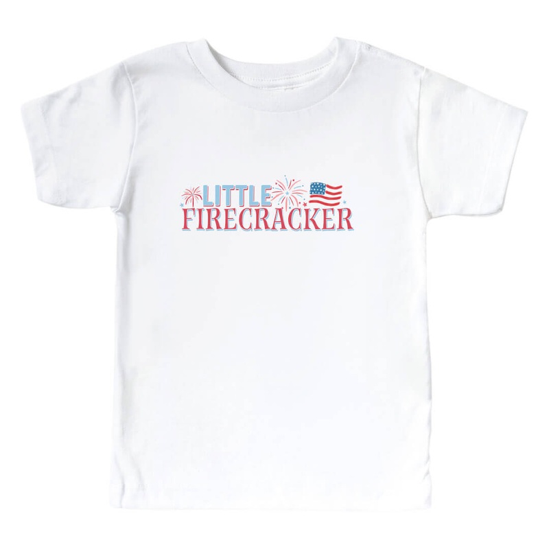 Little Firecracker Kids Graphic Tee | White