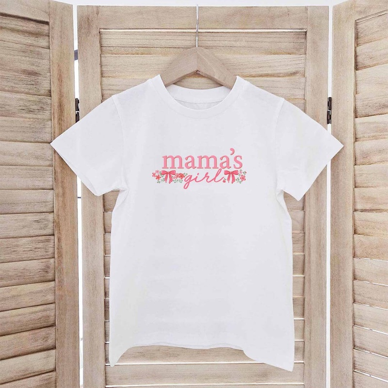 Mama’s Girl Kids Graphic Tee | White