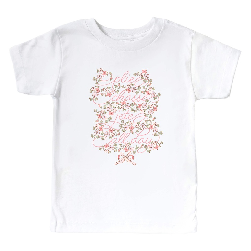Plies, Chasse, Jete All Day Kids Graphic Tee | White
