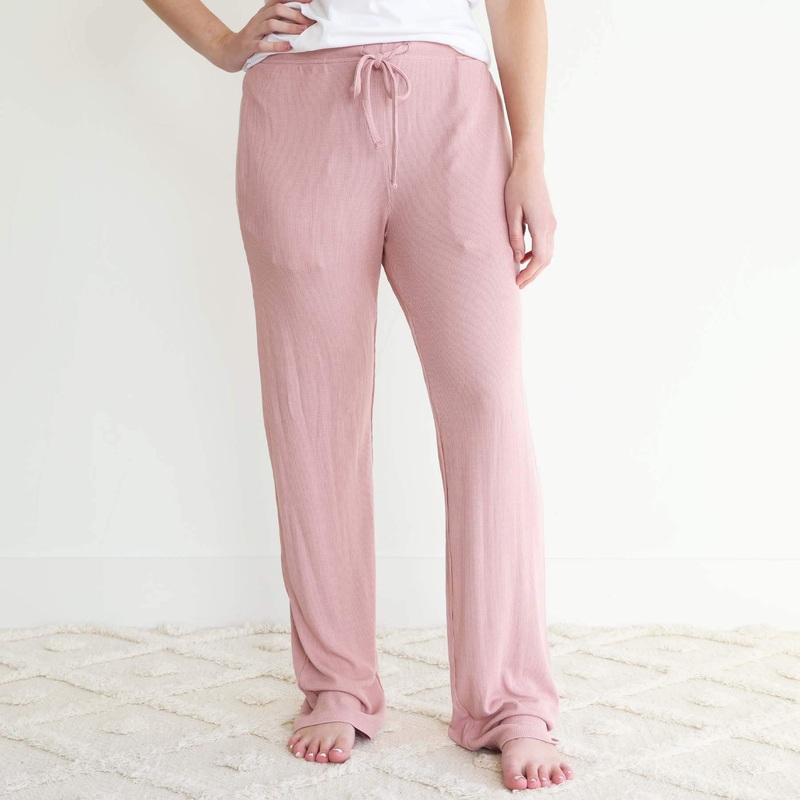 Womens Vintage Rose Bamboo Waffle Pajama Pants
