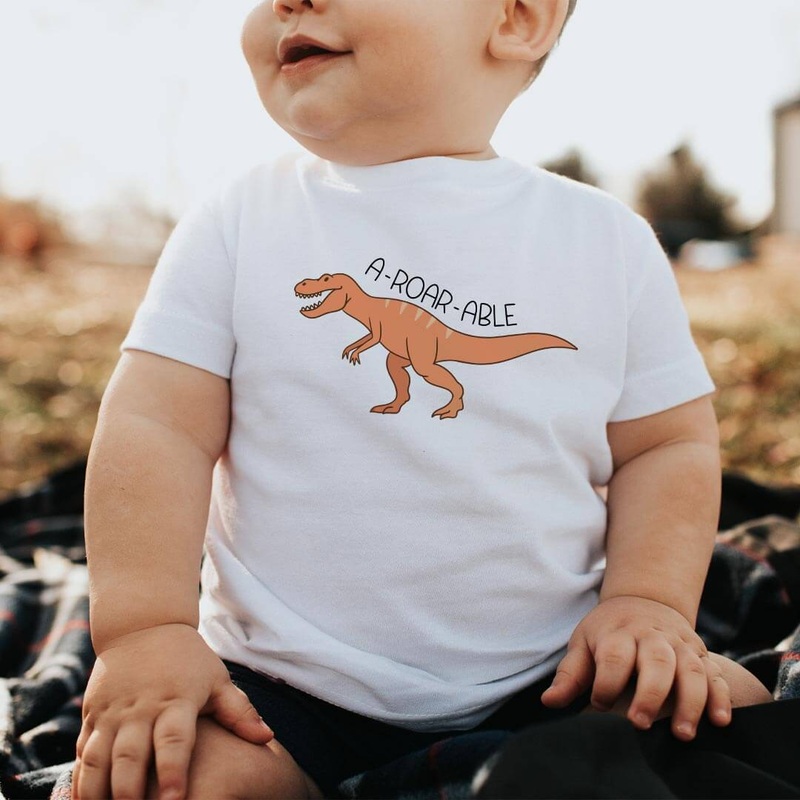 A-Roar-Able Kids Graphic Tee | White