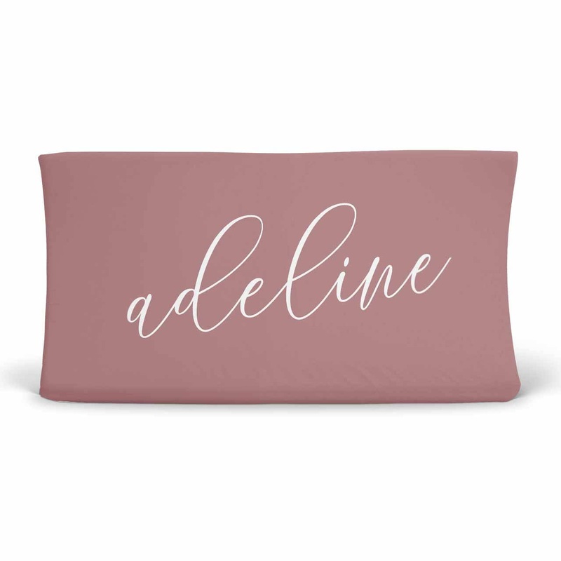 Color Story | Light Dusty Rose Personalized Changing Pad Cover