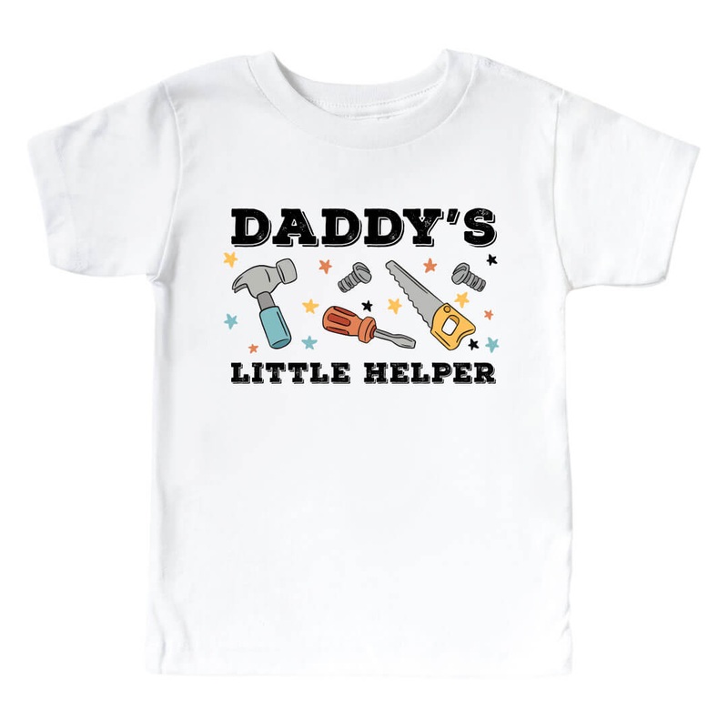 Daddy’s Little Helper Kids Graphic Tee | White