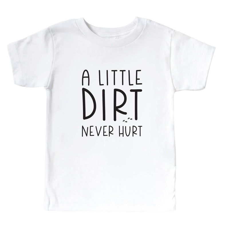 Dirt Never Hurt Kids Graphic Tee | White