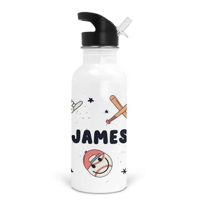 Home Run Personalized Kids Water Bottle