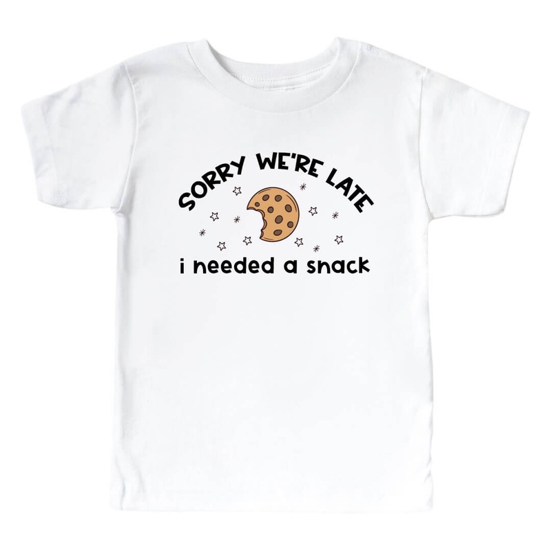 I Needed A Snack Kids Graphic Tee | White