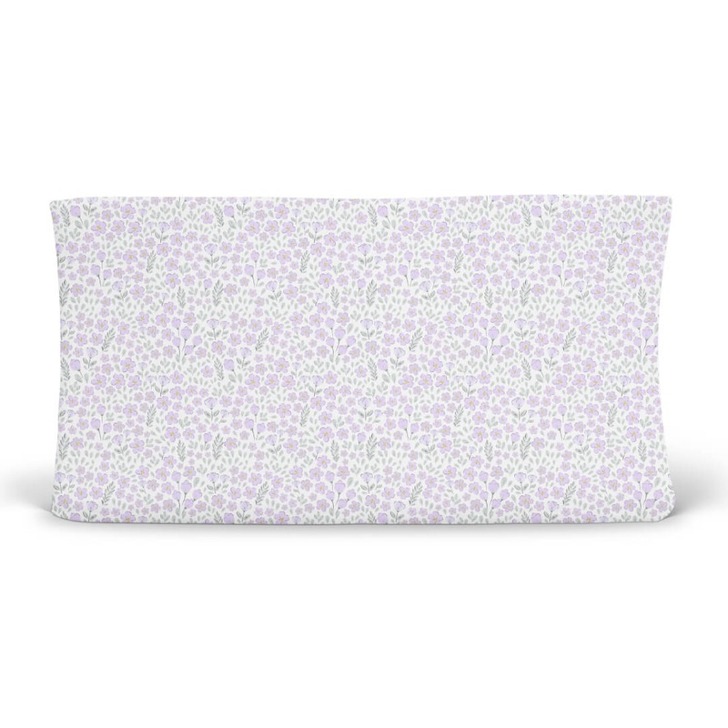 Lilac Meadow Changing Pad Cover