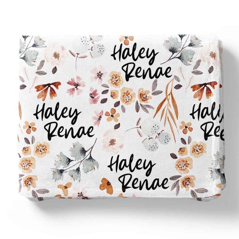 Lorelai’s Floral Personalized Kids Blanket