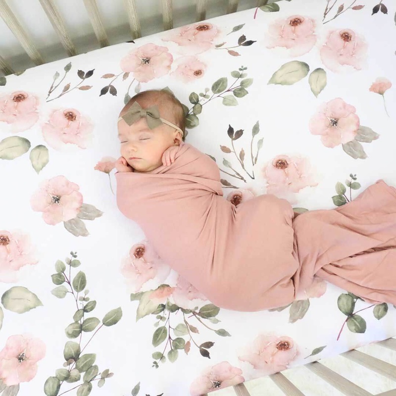 Millie’s Dusty Rose Garden Crib Sheet