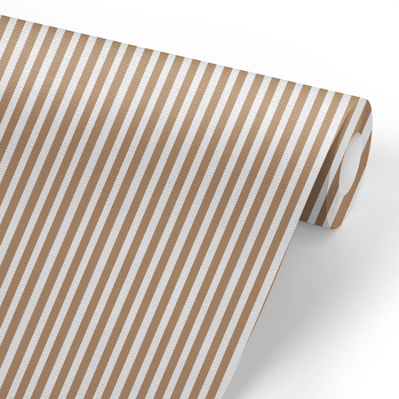 Mocha Stripes Removable Wallpaper
