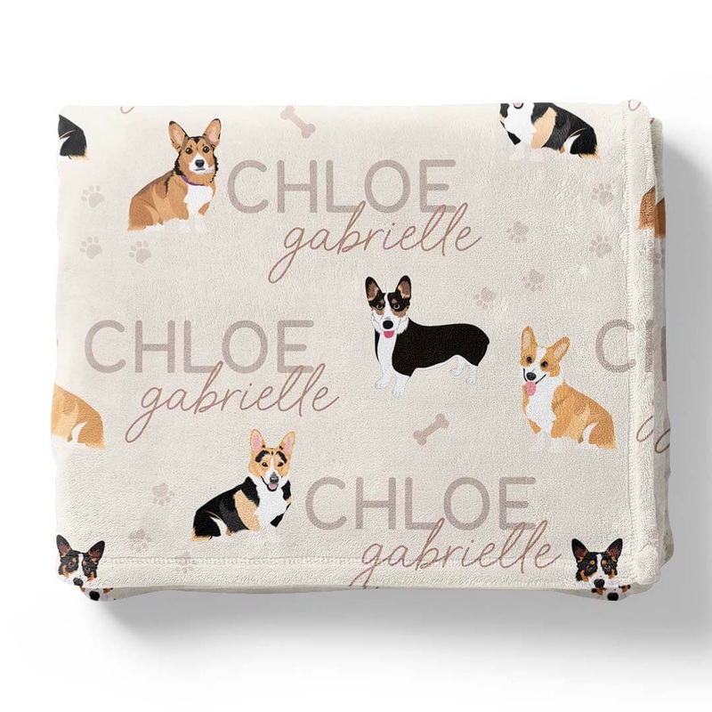 Personalized Kids Blanket | Corgi