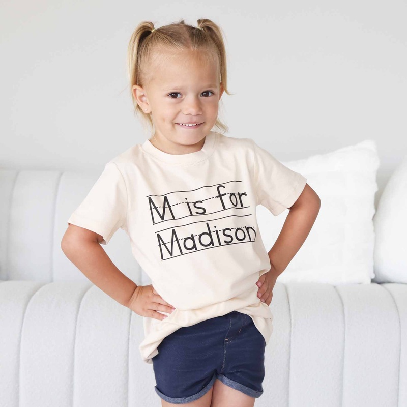 Personalized My Name is Kids Graphic Tee | Natural
