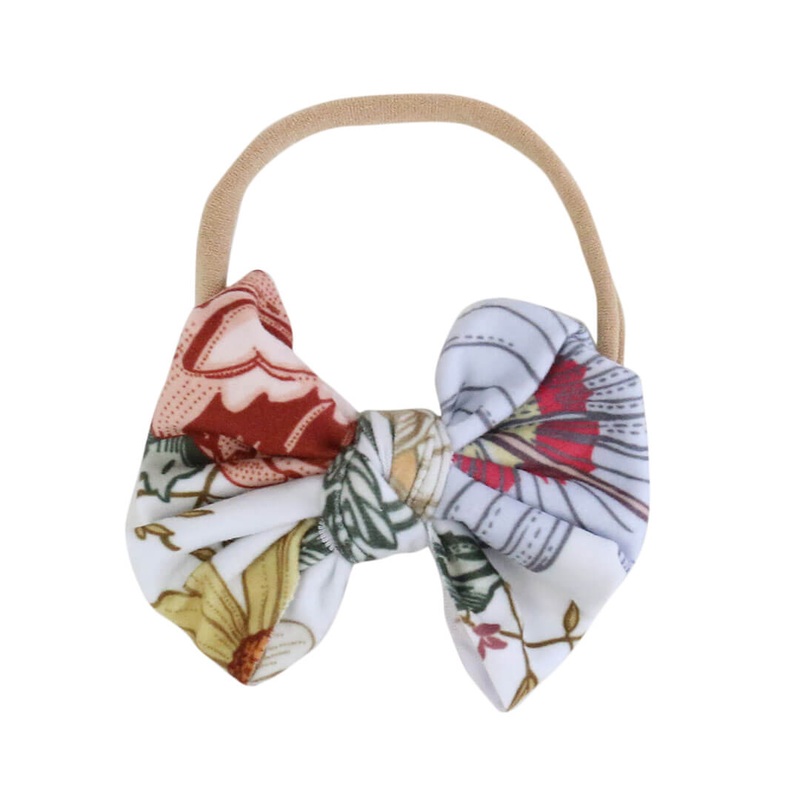 Peyton’s Vintage Floral Knit Bow Headband