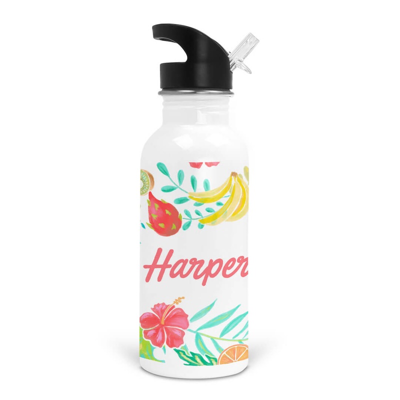 Tropical Paradise Personalized Kids Water Bottle