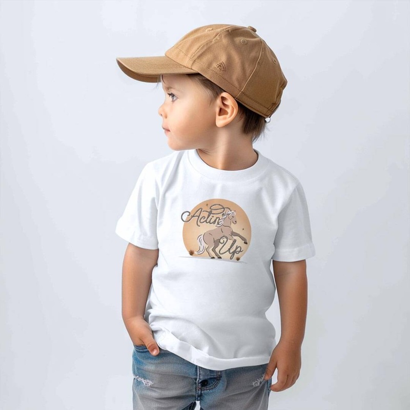 Actin’ Up Kids Graphic Tee | White