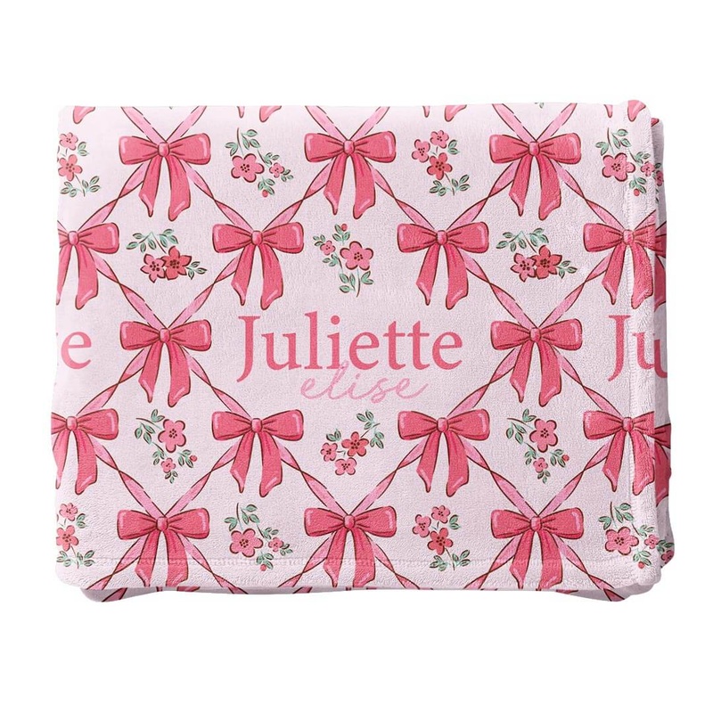 Bow Besties Personalized Kids Blanket