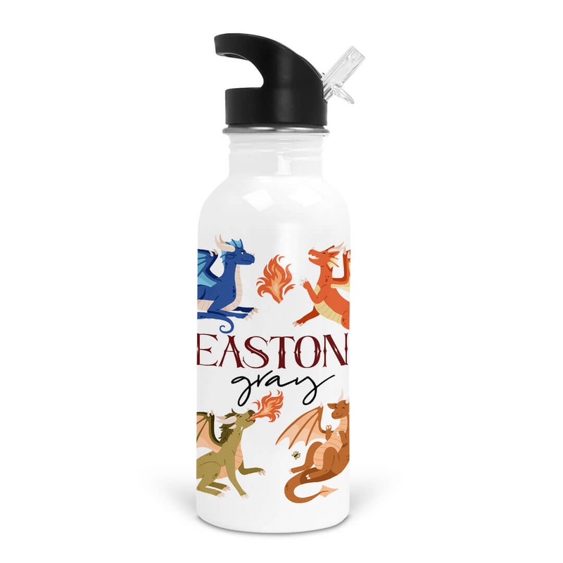 Dragon Friends Personalized Kids Water Bottle