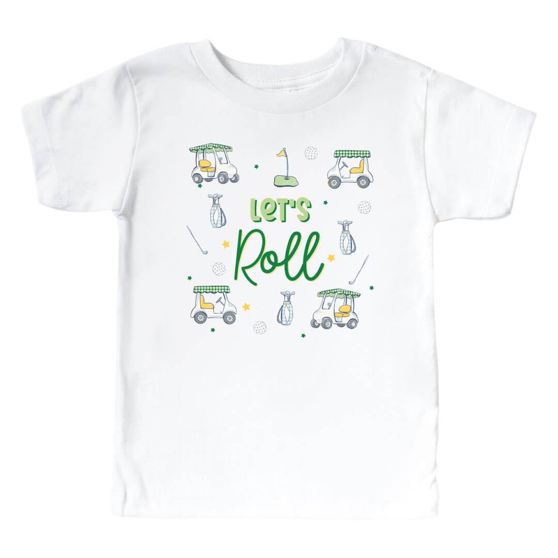 Let’s Roll Kids Graphic Tee | White