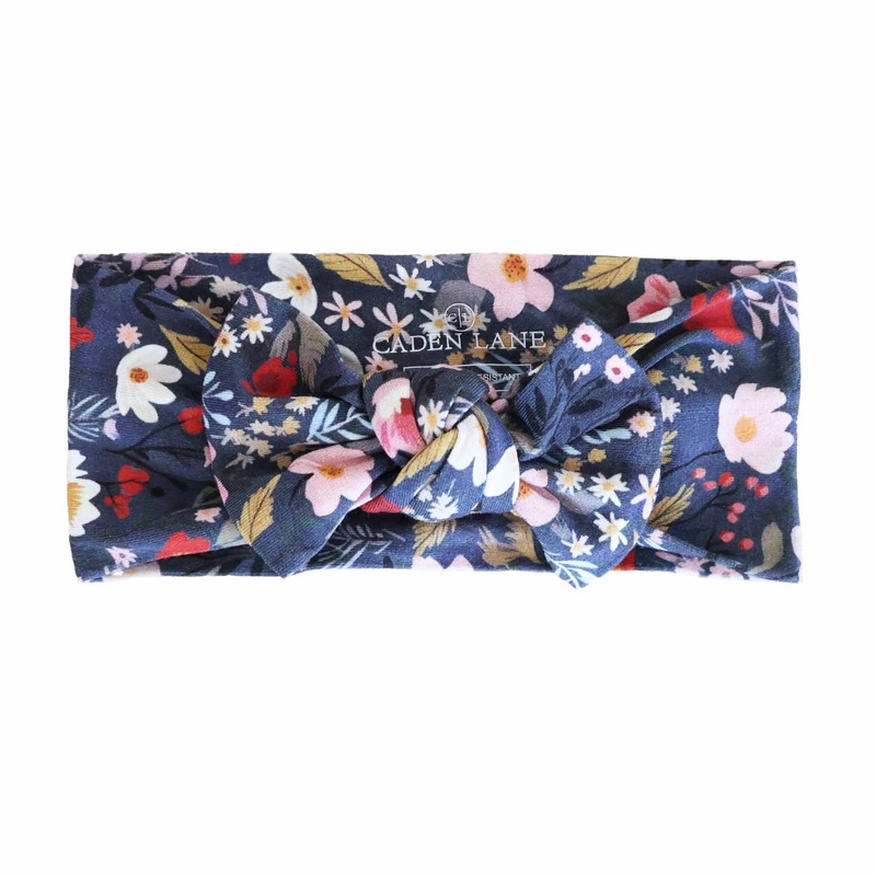 Midnight Meadow Knit Large Bow Headwrap