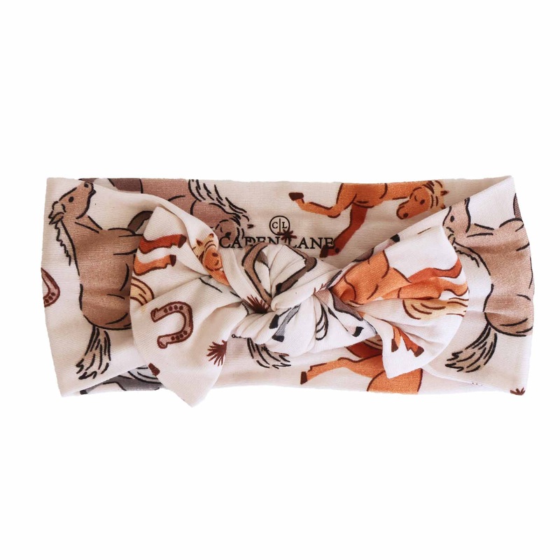 P’s Ponies Knit Large Bow Headwrap