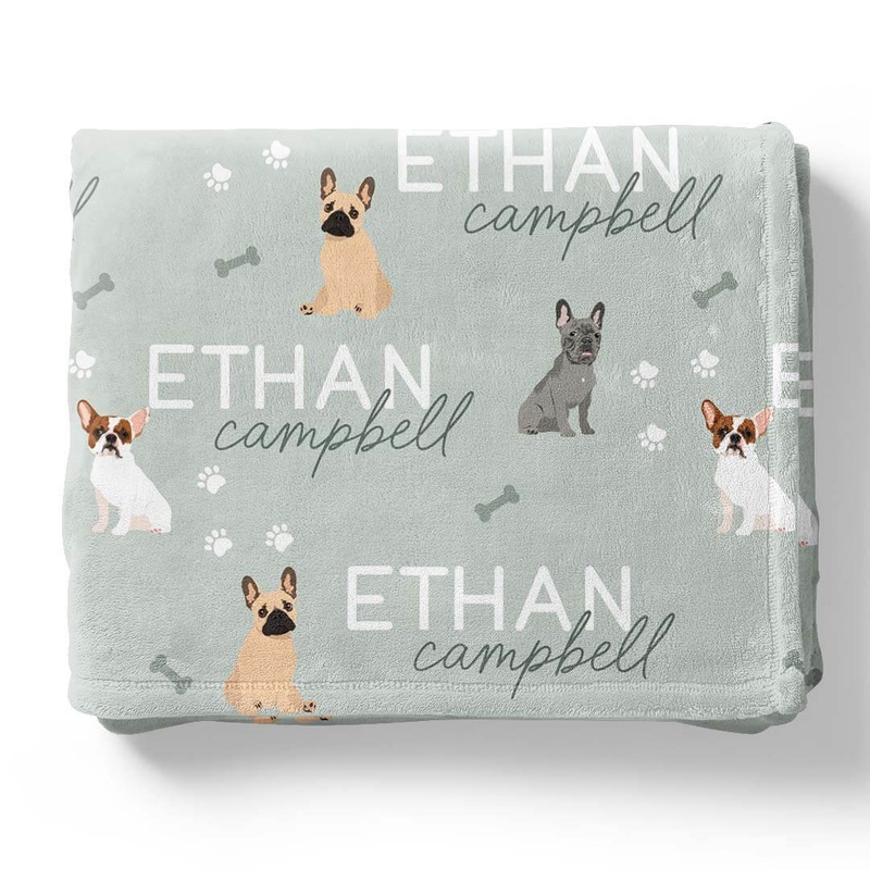 Personalized Kids Blanket | French Bulldog