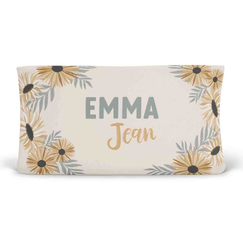 Sunday’s Daisy Personalized Changing Pad Cover